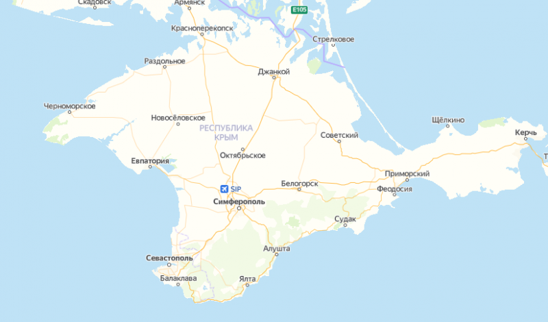 Зоны покрытия на карте Крыма в Барвихе 